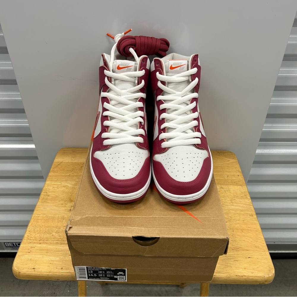 Nike SB Dunk High Pro ISO Orange Label Sweet Beet Sz 13 DQ4485-600 Mens New - Picture 2 of 10
